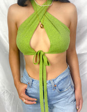 Load image into Gallery viewer, Mykonos Wrap Top: Green

